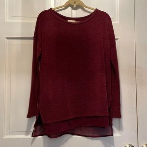 Silence + Noise Cranberry oversized sweater
